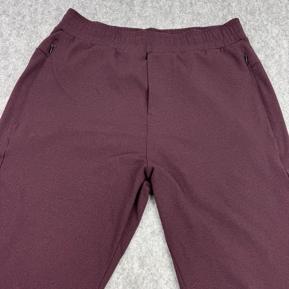 Public Rec Pants Mens 30 Daymaker Lounge Sweatpant Drawstring Pockets Burgundy - Picture 2 of 13